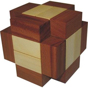 פאזל מעץ קוביה תלת מימדית crosse
