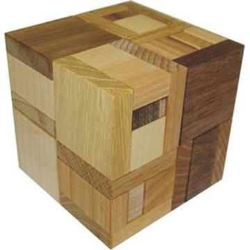 פאזל מעץ פלת מימדי hooked cube 